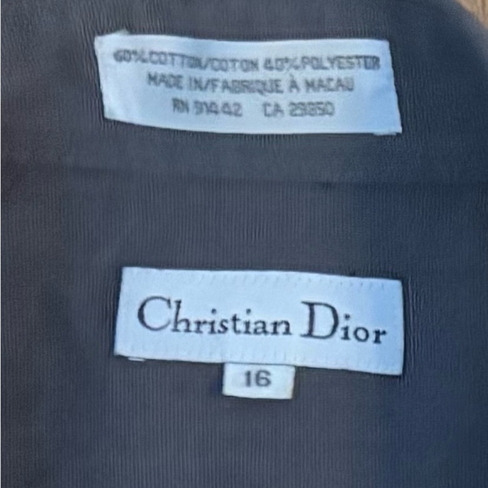 Christian Dior Classic Grey Logo Button-Up Shirt - Picture 5 of 5